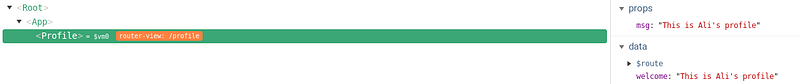 Passing data to a router-link in Vue