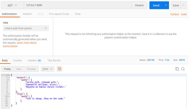 Building Basic RestFul API with Flask