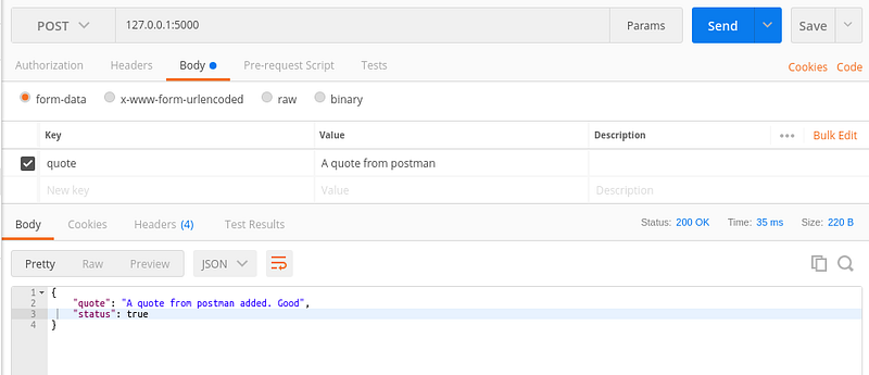 Building Basic RestFul API with Flask